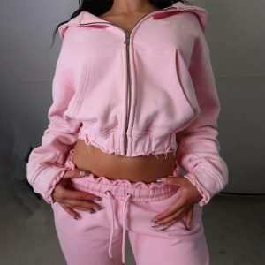 Custom Women's Sweatpants and Jogging Hoodie Set