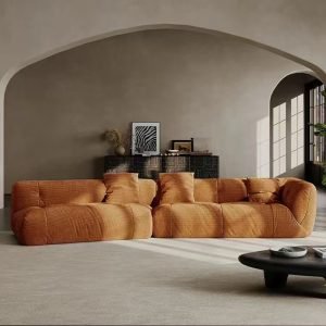 Italian-Style Minimalist Chenille Sectional Sofa Modern Simple Light Luxury